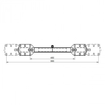 Wiegebalken Vario Edelstahl mit Wiegeanzeige XK4