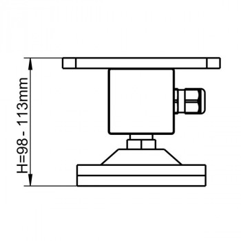 Wiegebalken Vario Edelstahl mit Wiegeanzeige XK4