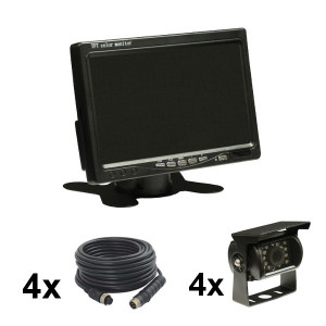 Rückfahrkamera Set 9" Monitor, 4 Kameras